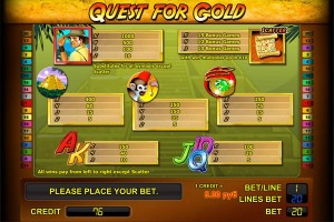 Лотерея Quest for Gold